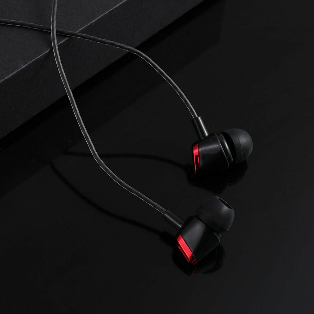 Schwarz-roter HongBiao V30 In-Ear-Kopfhörer
