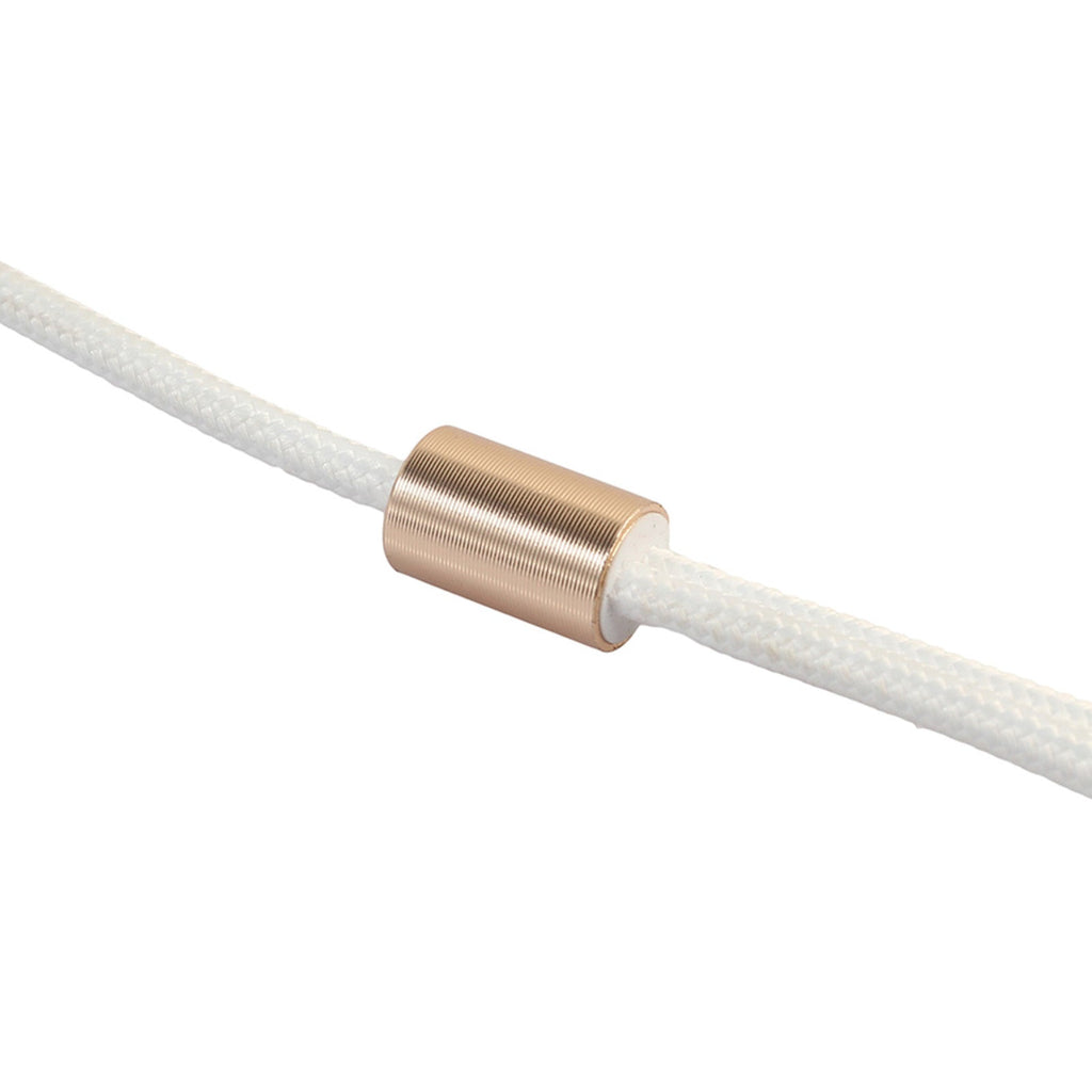 Weißer 3,5-mm-Audio-Splitter mit Winkelstecker und zwei Buchsen