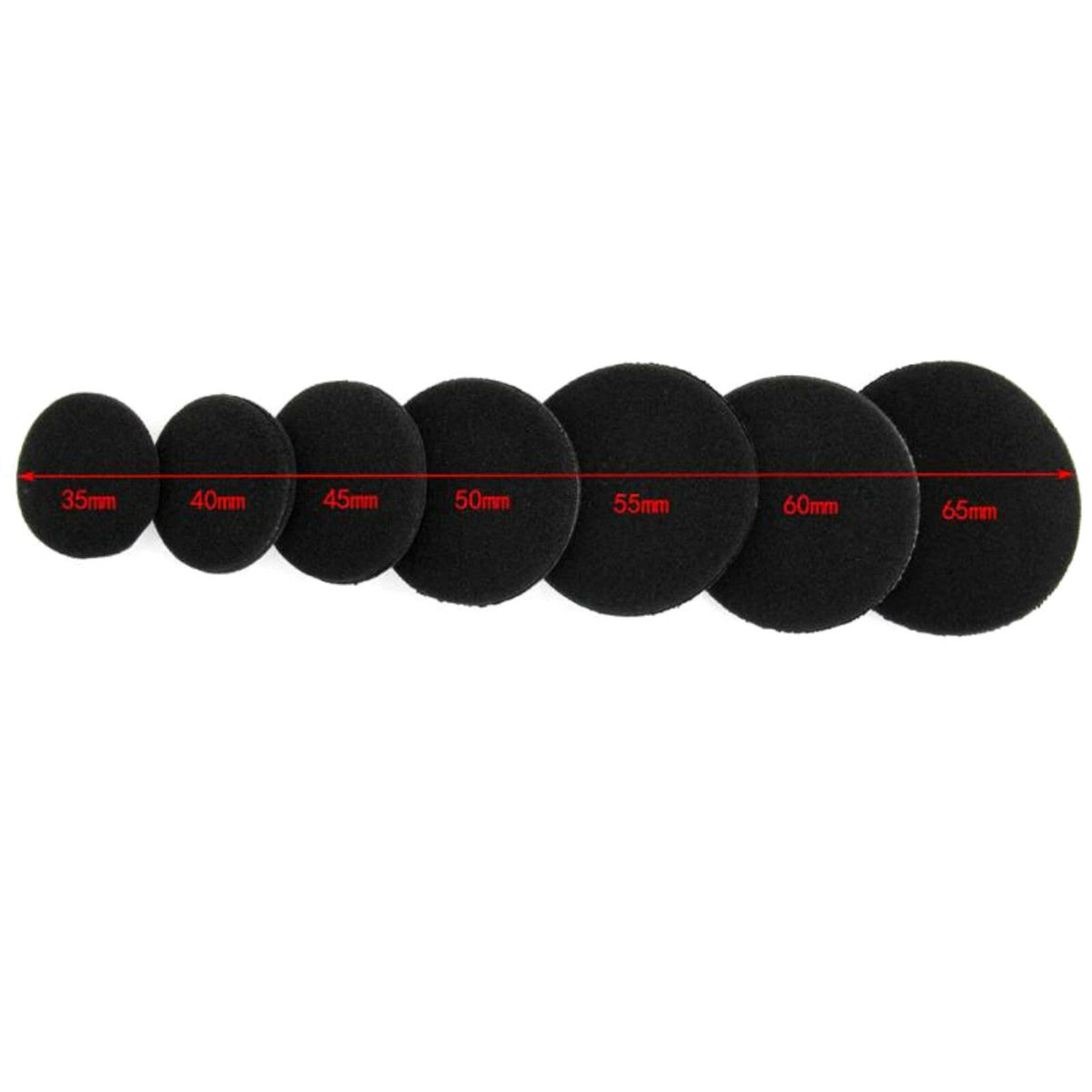 Universelle Schaumstoff-Ohrpolster 30 bis 80 mm
