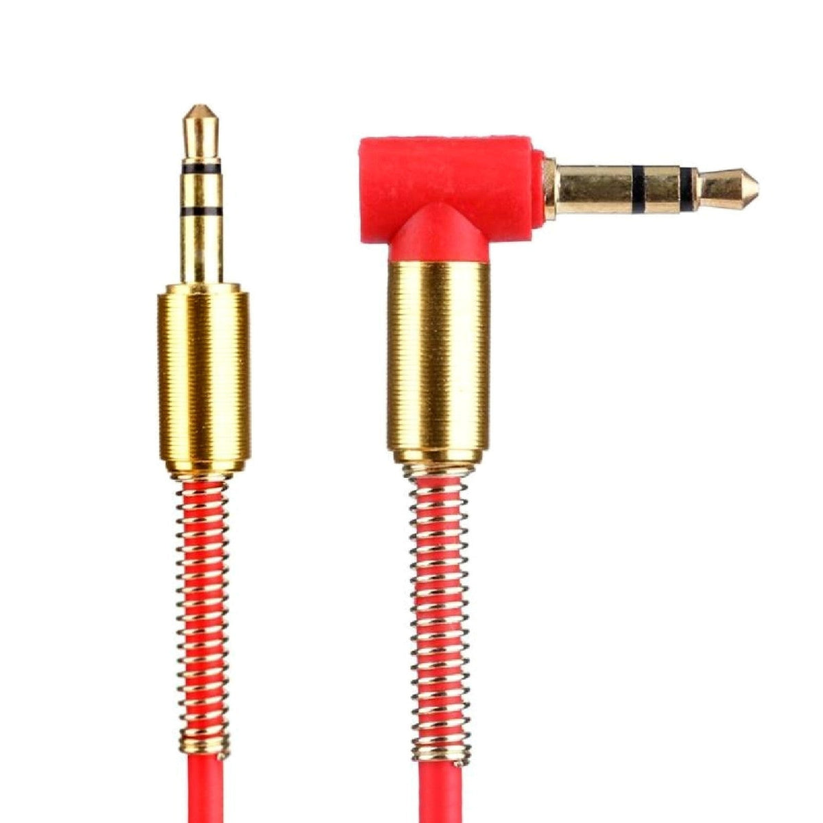 Rot-goldenes 1 m AUX-Kabel mit Winkelstecker