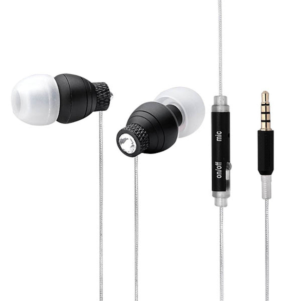 Diamond Pro Black In-Ear-Headset mit Strassstein