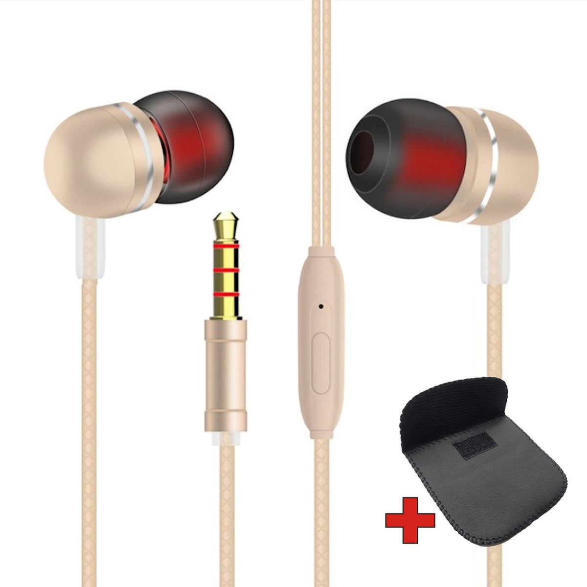 3K V13 In-Ear-Kopfhörer mit Mikrofon und PU-Tasche
