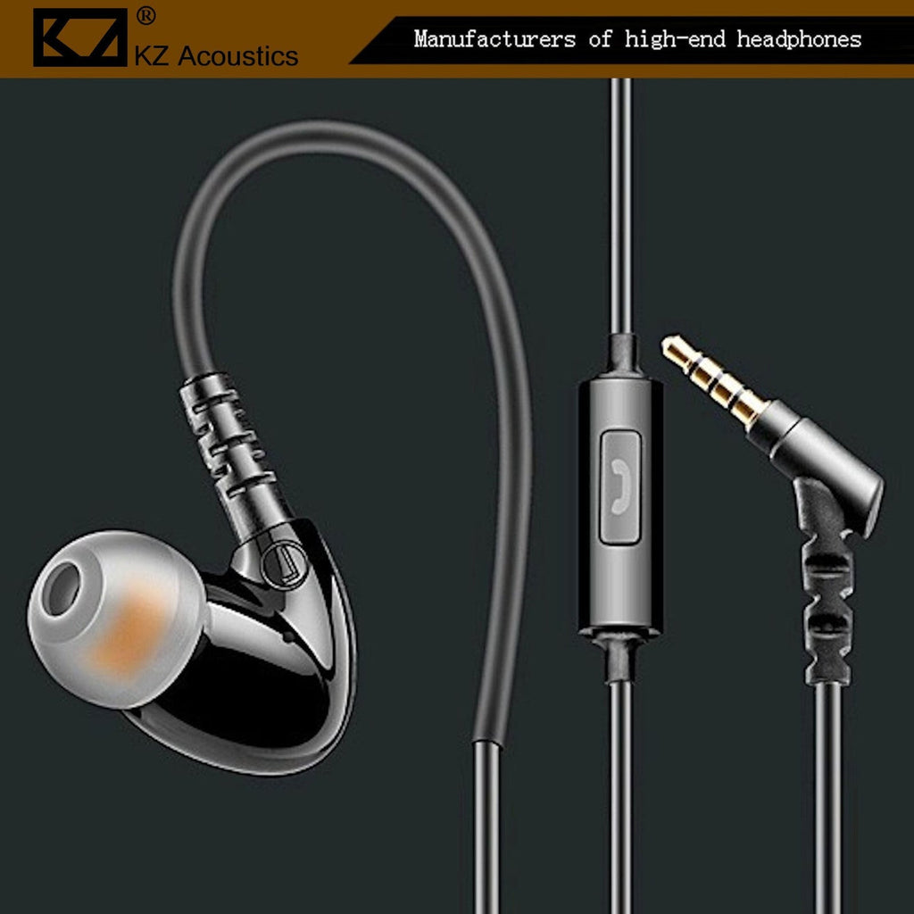 Schwarze KZ S6 Pro Sport In-Ear-Kopfhörer