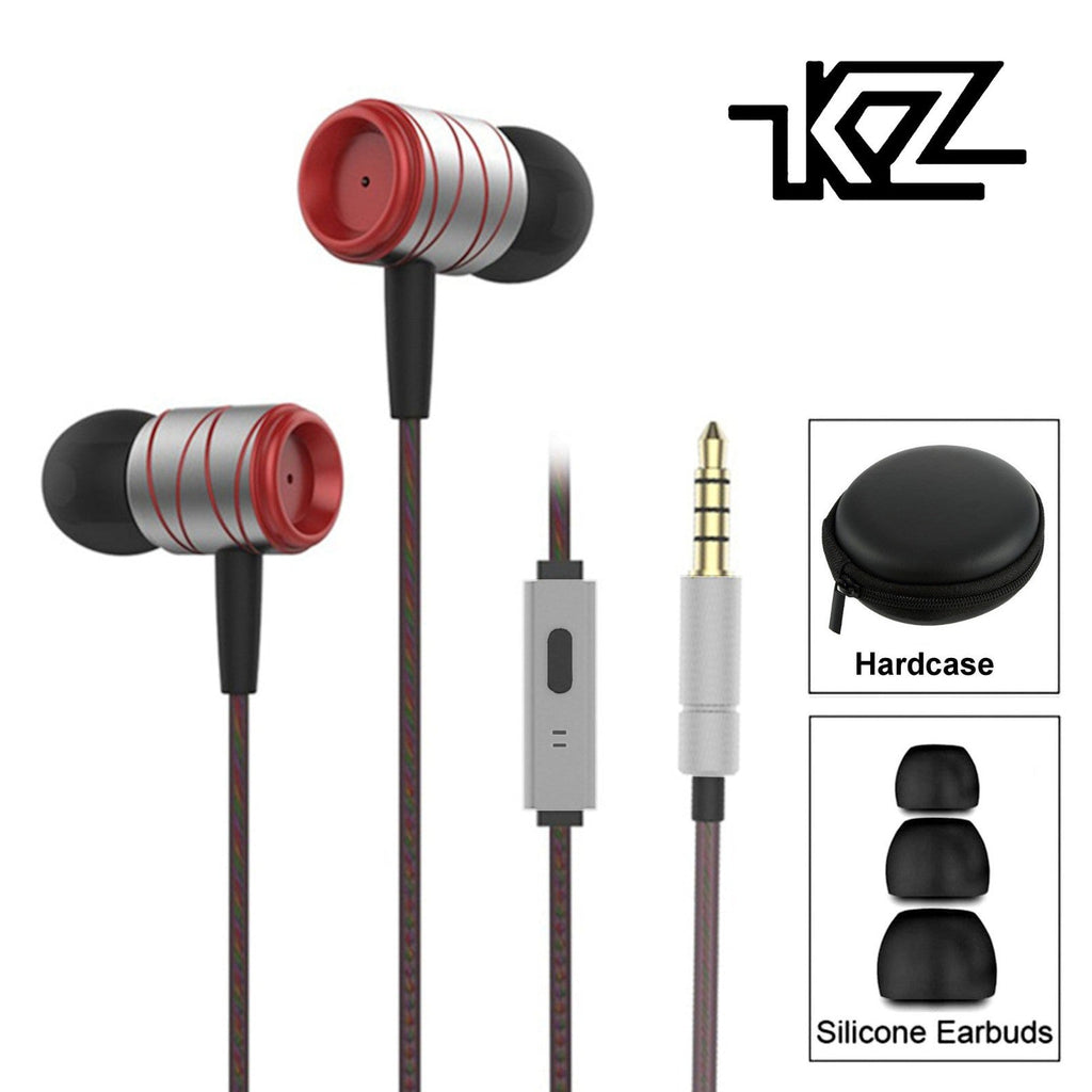 Silber-rotes KZ ED1HS In-Ear-Headset