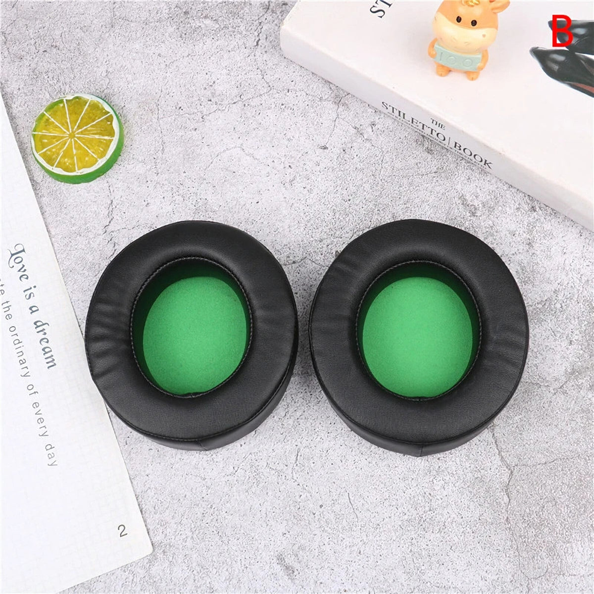 Schwarz-grüne Ohrpolster für Razer Kraken Pro 7.1 V2
