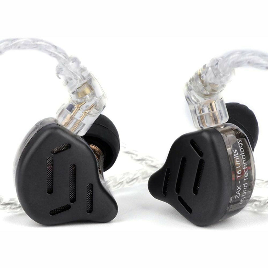 Schwarzes KZ ZAX In-Ear-Headset mit 16 Treibern
