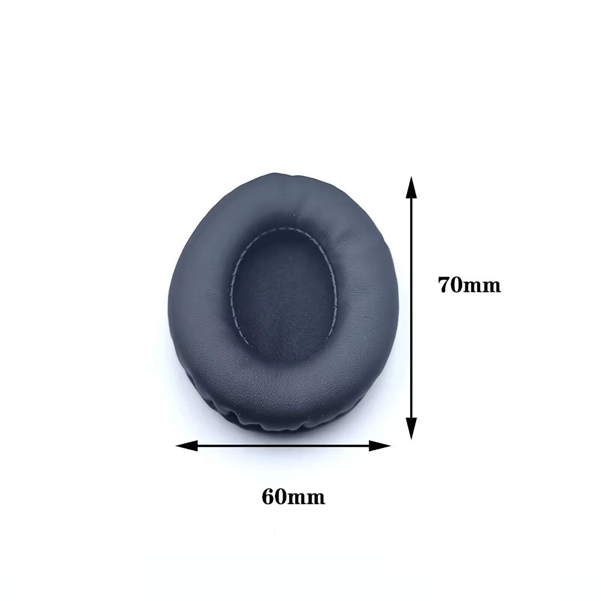 Ovale schwarze Memory-Foam Ohrpolster in verschiedenen Größen