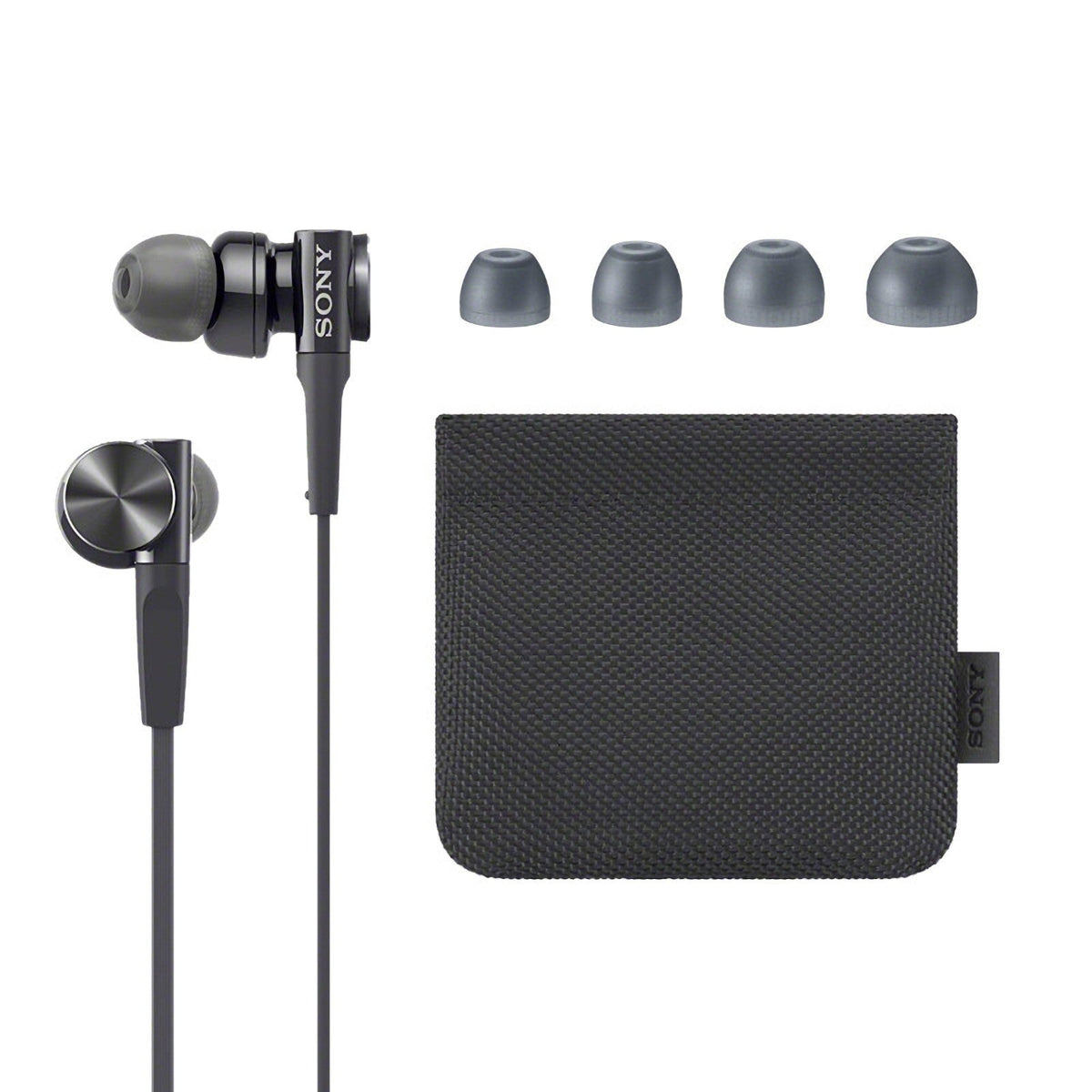Schwarze Sony MDR-XB75AP Extra-Bass In-Ear-Kopfhörer