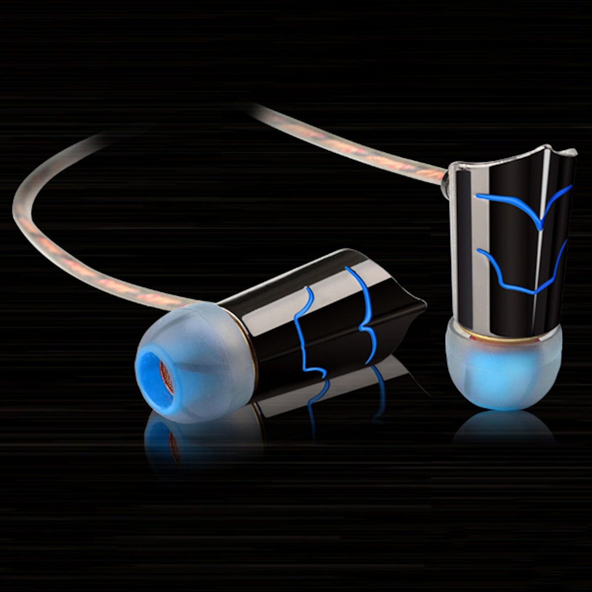 Schwarz-blaues KZ ED8 HS Pro In-Ear-Headset