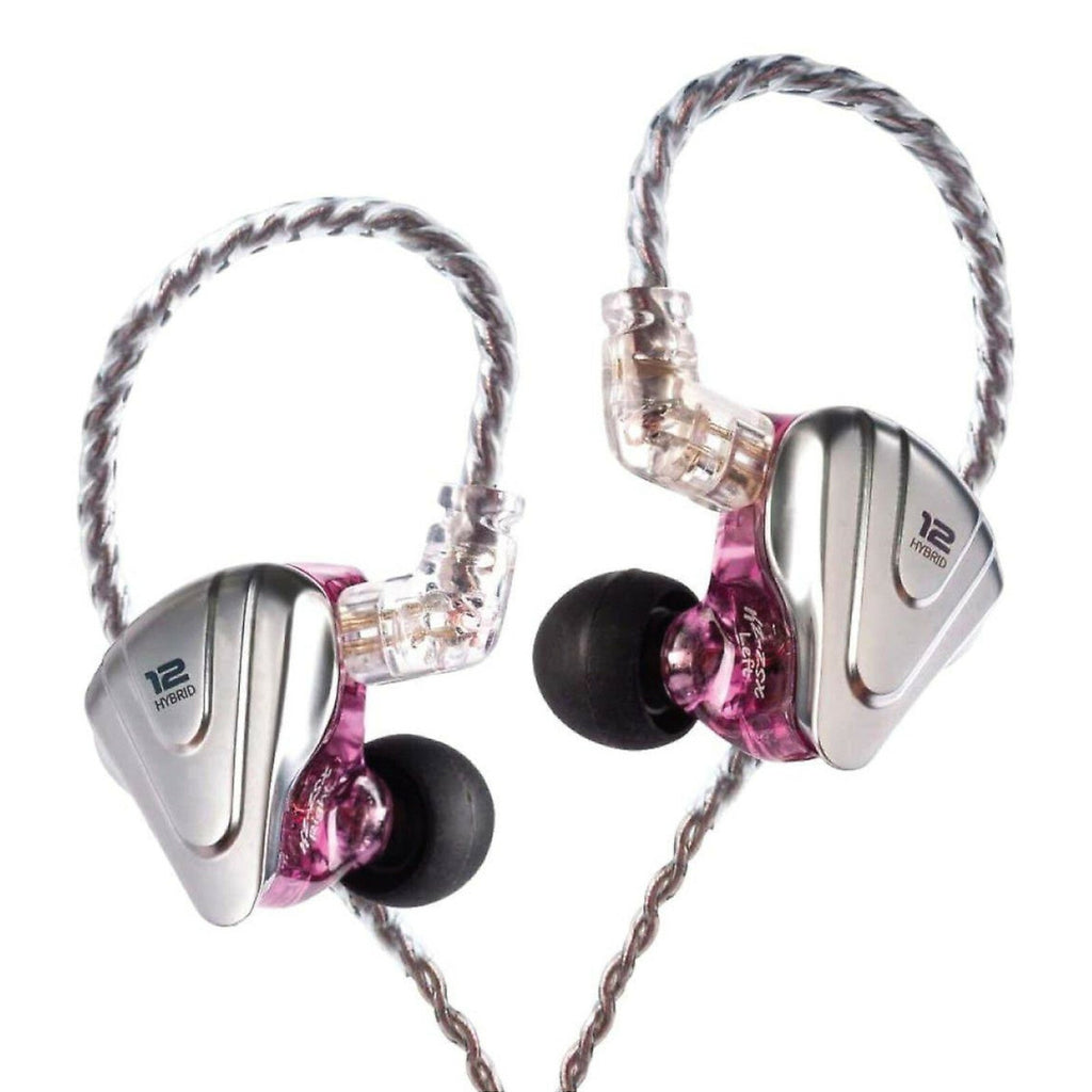 Lilafarbenes KZ ZSX In-Ear-Headset mit 12 Treibern