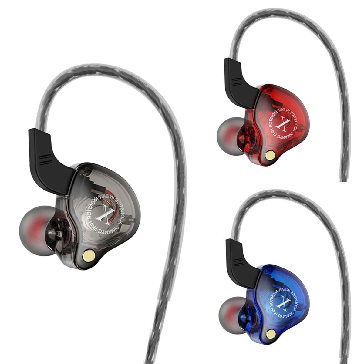 Original 3K X2 HD Professional HiFi Kopfhörer Headset Premium In-Ear Rot