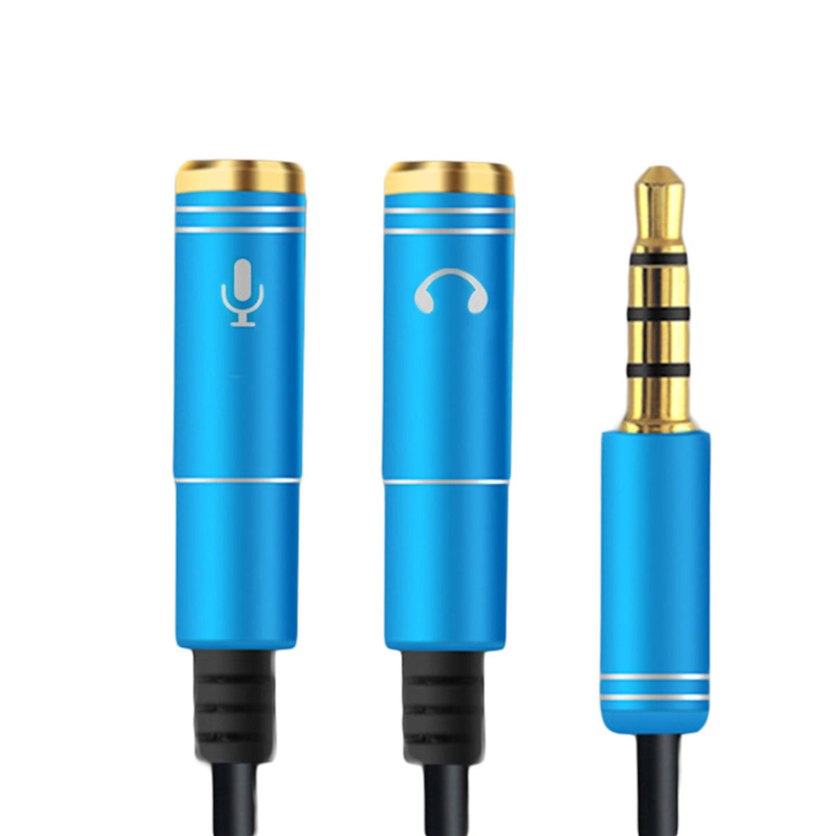 Audio Splitter Kabel Y Adapter Headset 3.5mm Klinke Stecker > 2 x Buchse - 3KShop.de