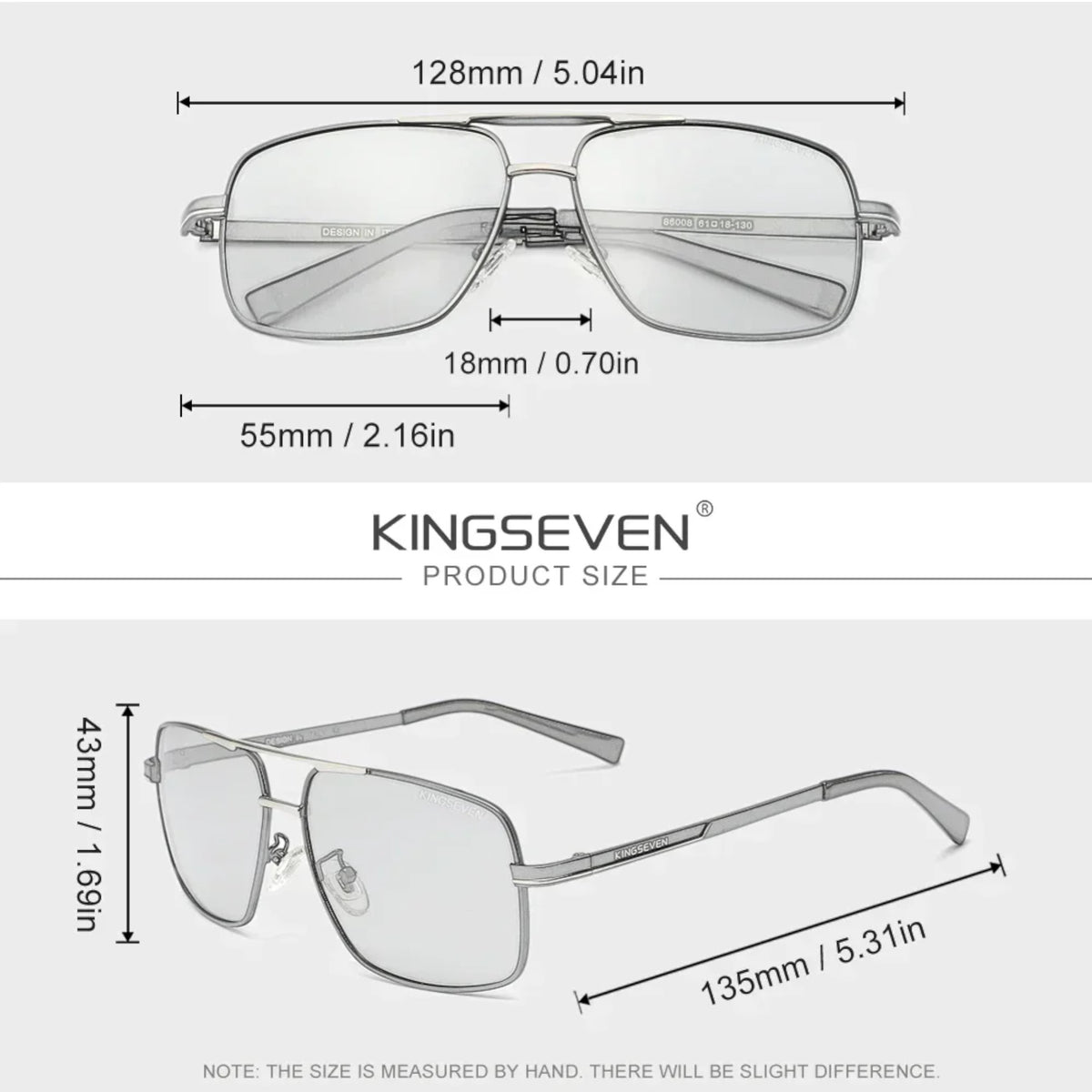 Sonnenbrille Kingseven 7891 R Premium Pilotenbrille Männer Polarisiert UV400 HD - 3KShop.de