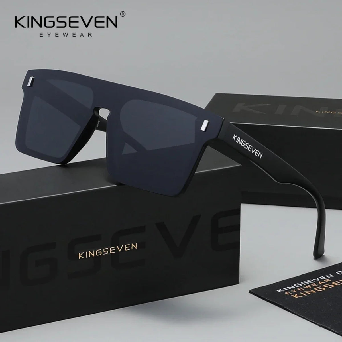 Designer Sonnenbrille Kingseven LC-792 Premium Black Polarisiert UV400 HD TR90 - 3KShop.de