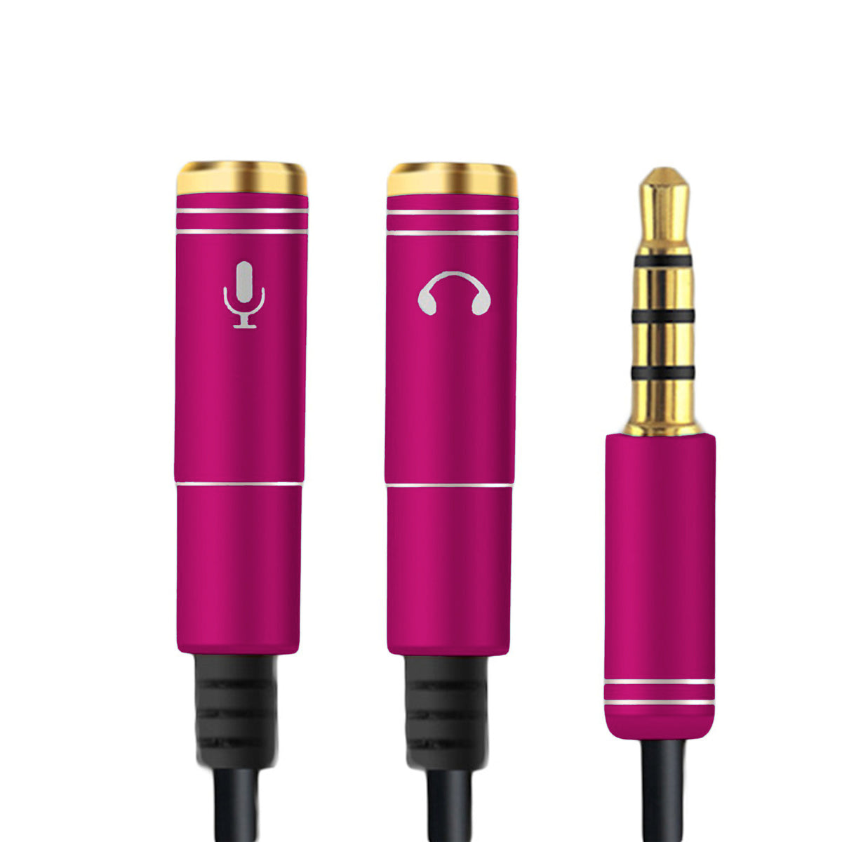 Audio Splitter Kabel Y Adapter Headset 3.5mm Klinke Stecker > 2 x Buchse - 3KShop.de