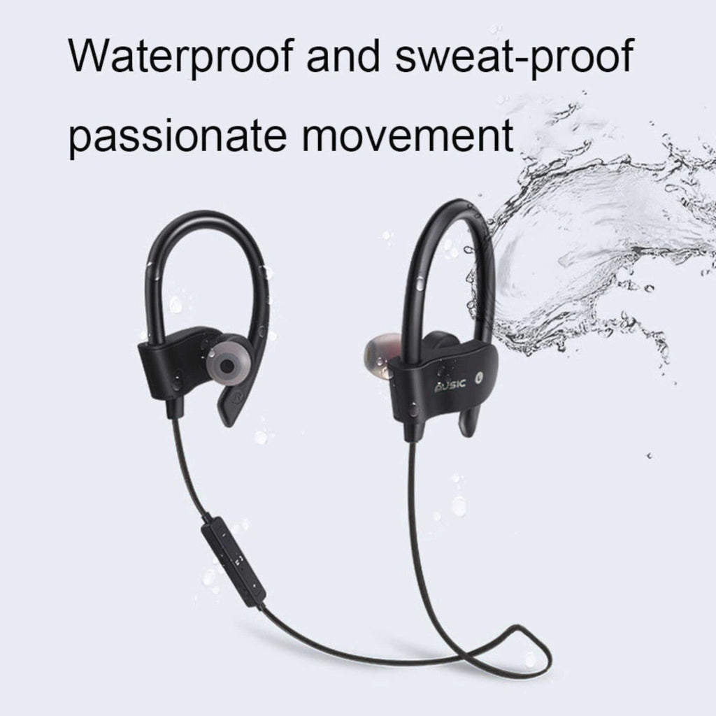 Schwarzer OB-01 Bluetooth Sport-Ohrbügelkopfhörer