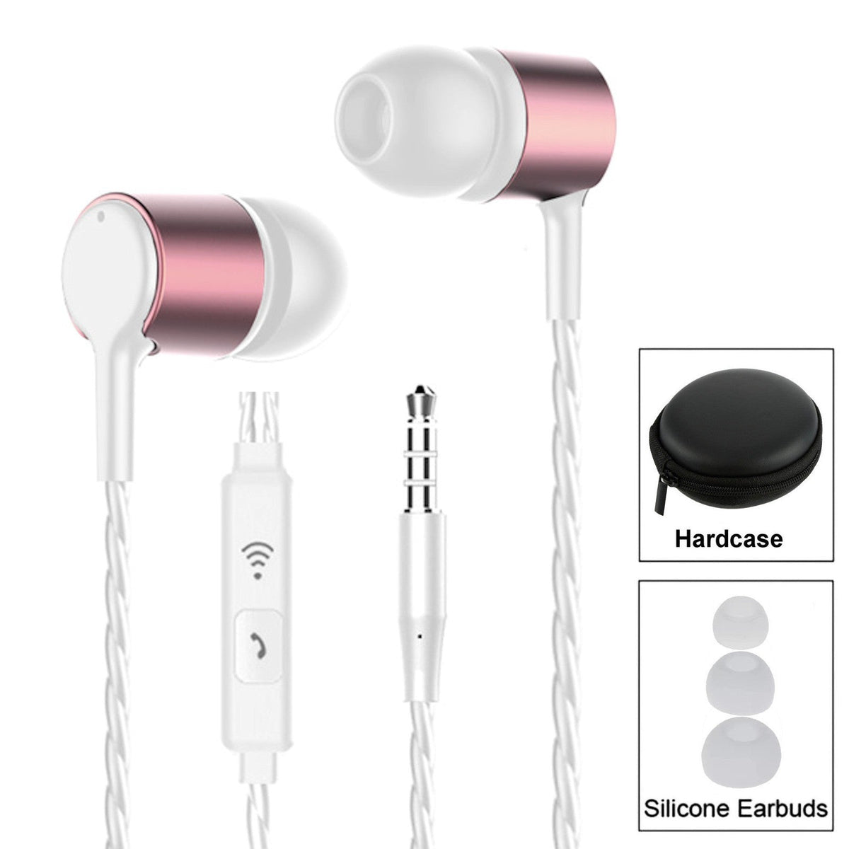 3K S24 In-Ear-Kopfhörer mit Mikrofon und PU-Tasche