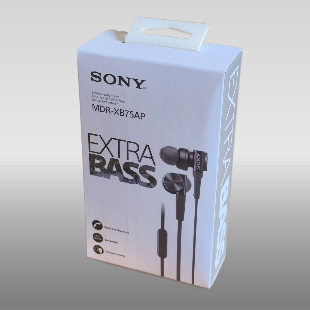 Schwarze Sony MDR-XB75AP Extra-Bass In-Ear-Kopfhörer