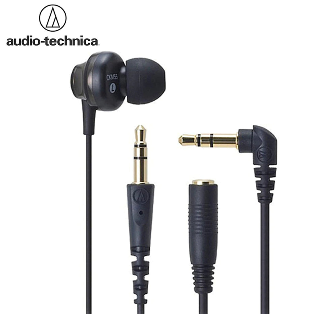 Schwarze Audio-Technica ATH-CKM55 In-Ear-Kopfhörer