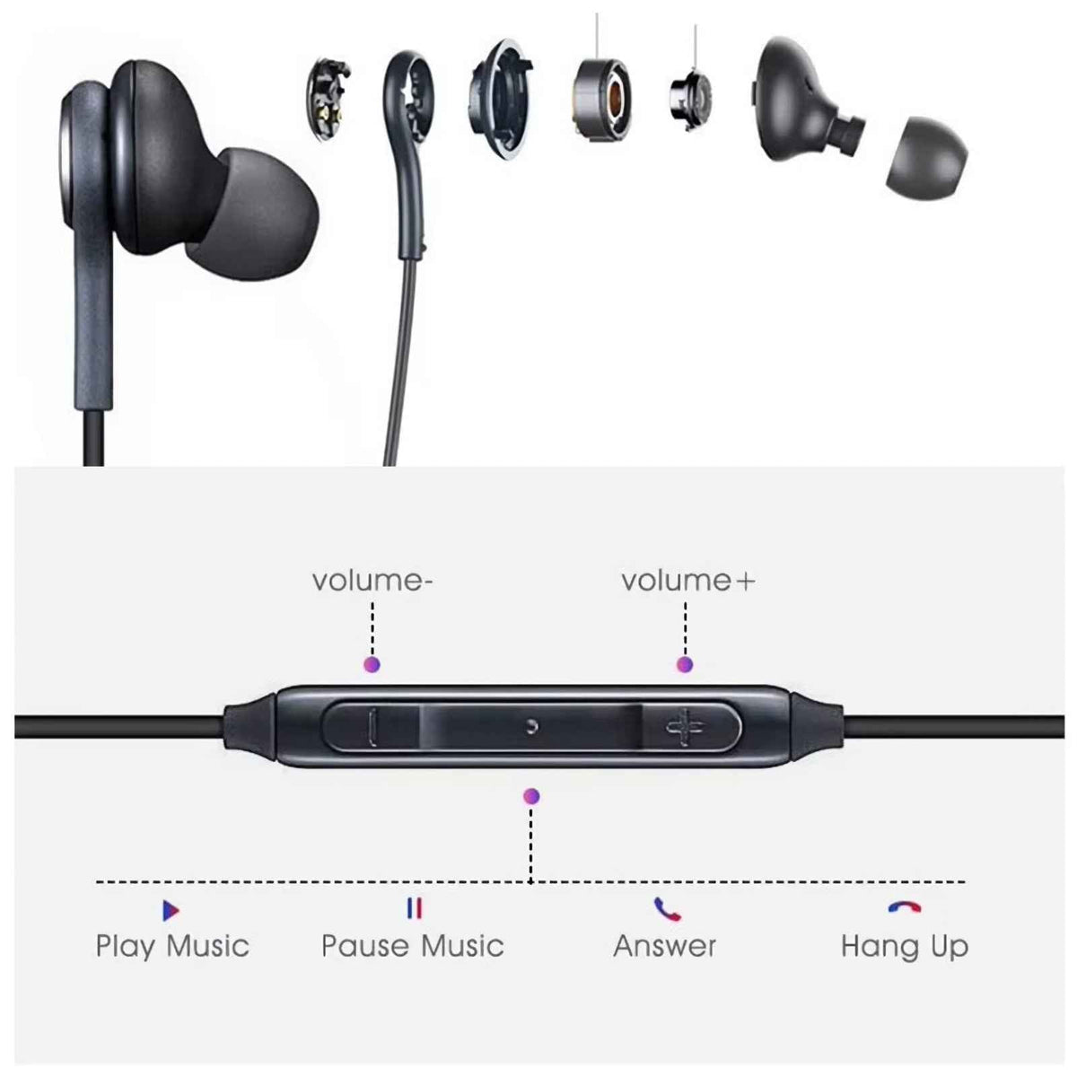 USB-C In-Ear-Kopfhörer mit Mikrofon und Fernbedienung