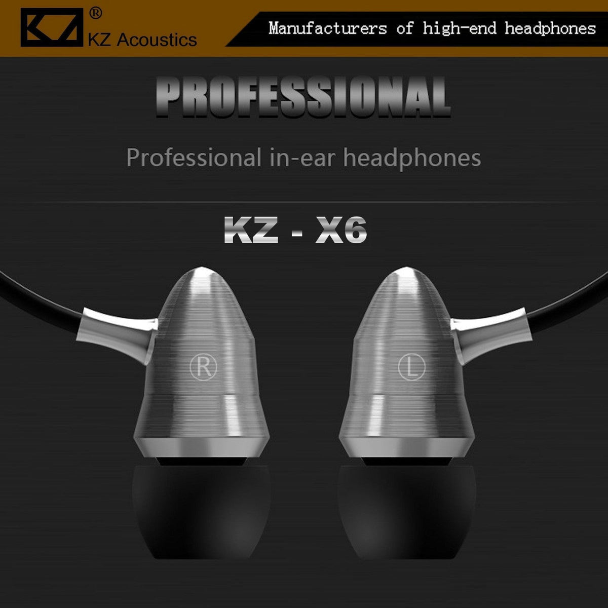 Silbernes KZ X6 HS Pro Metall In-Ear-Headset