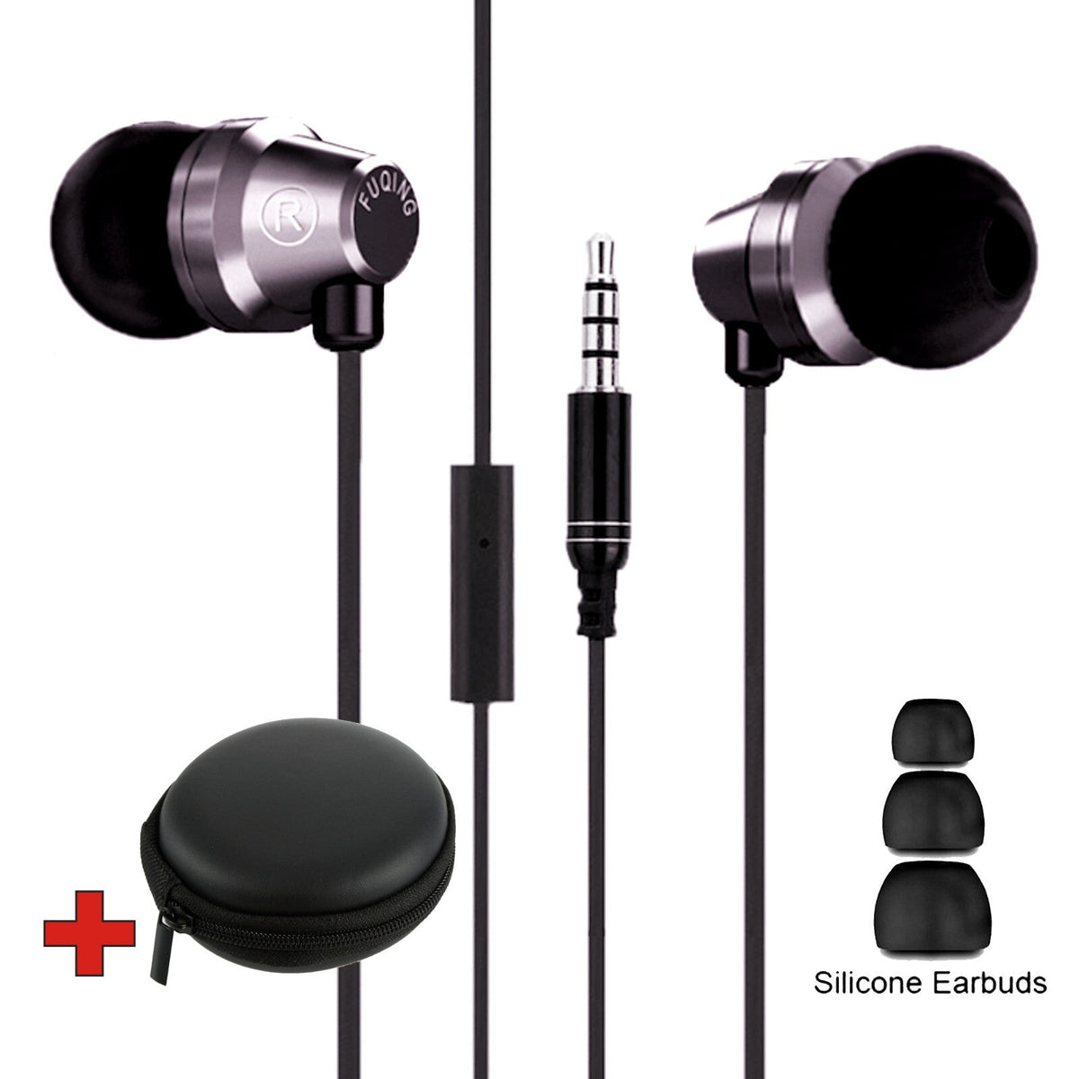 Gunmetal-schwarzes MX1 Metall In-Ear-Headset