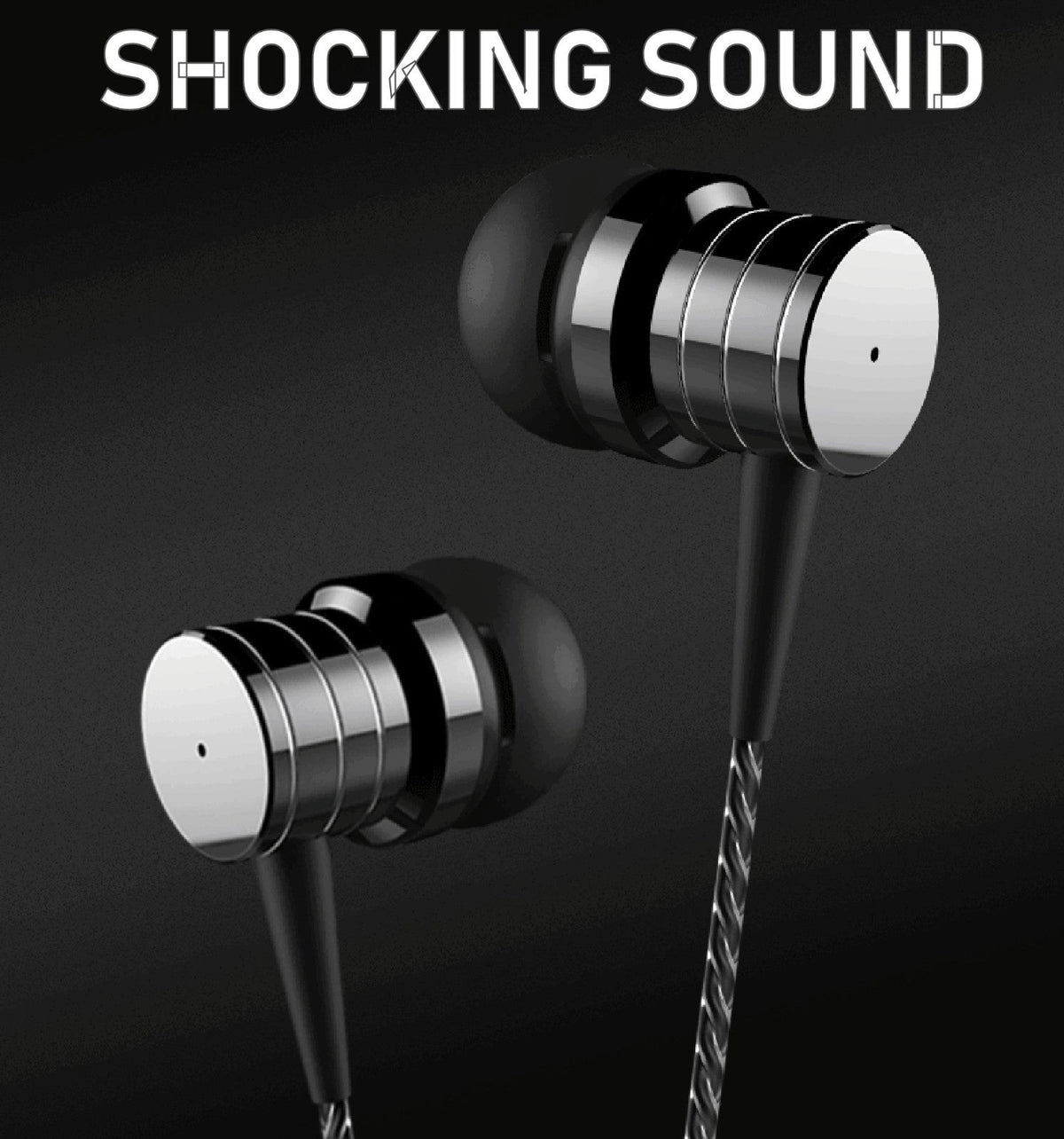 Schwarzer PTM P15 Metall In-Ear-Kopfhörer