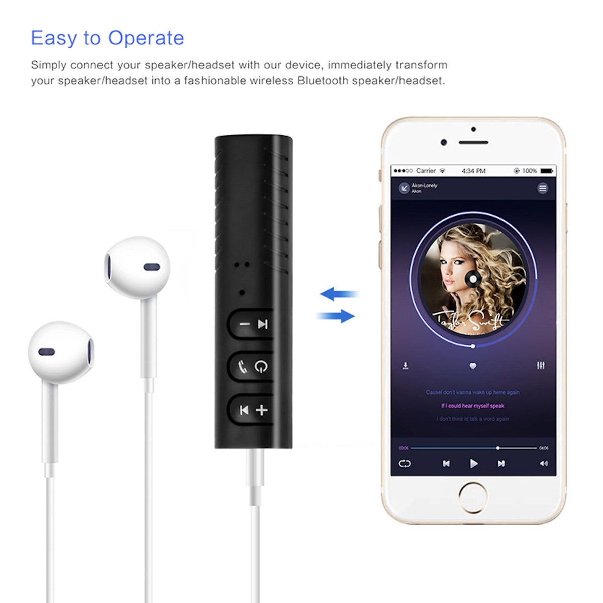 Mini Bluetooth Audio-Empfänger mit 3,5-mm-AUX