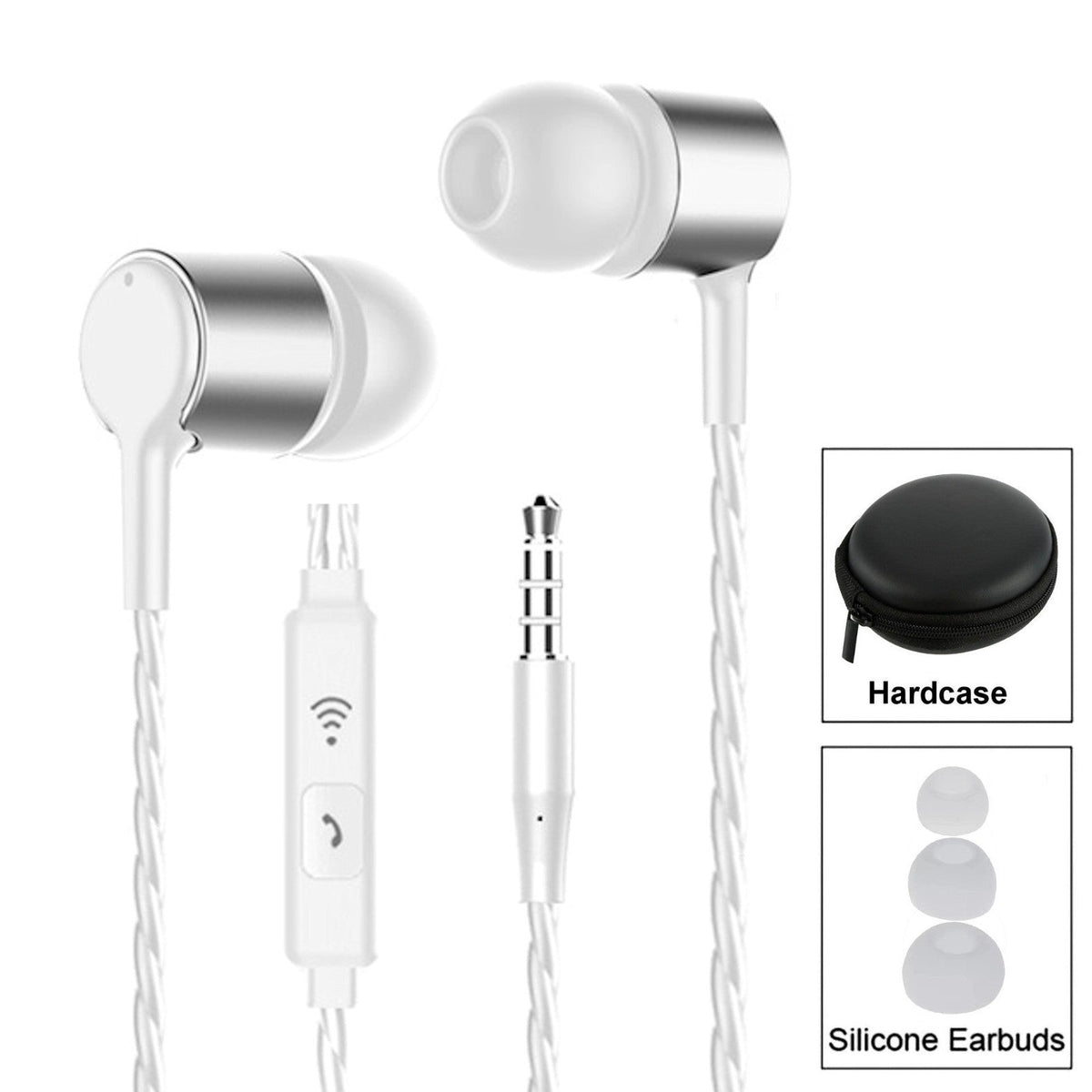 3K S24 In-Ear-Kopfhörer mit Mikrofon und PU-Tasche