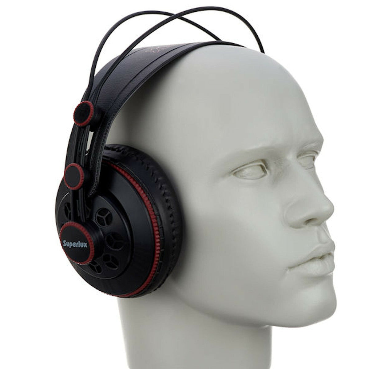 Schwarz-rote Superlux HD681 Studio-Kopfhörer
