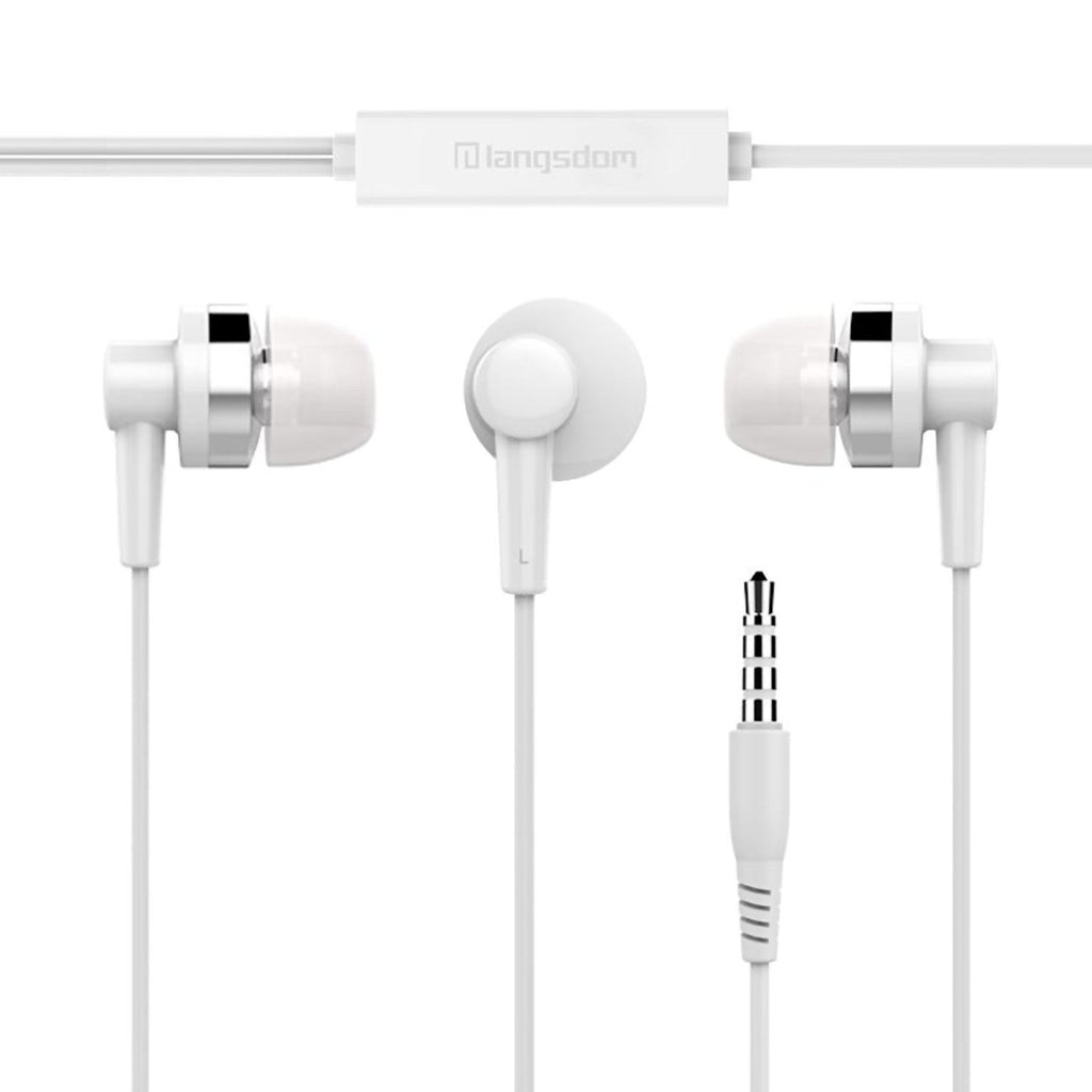 Weißes Langsdom JD89 In-Ear-Headset