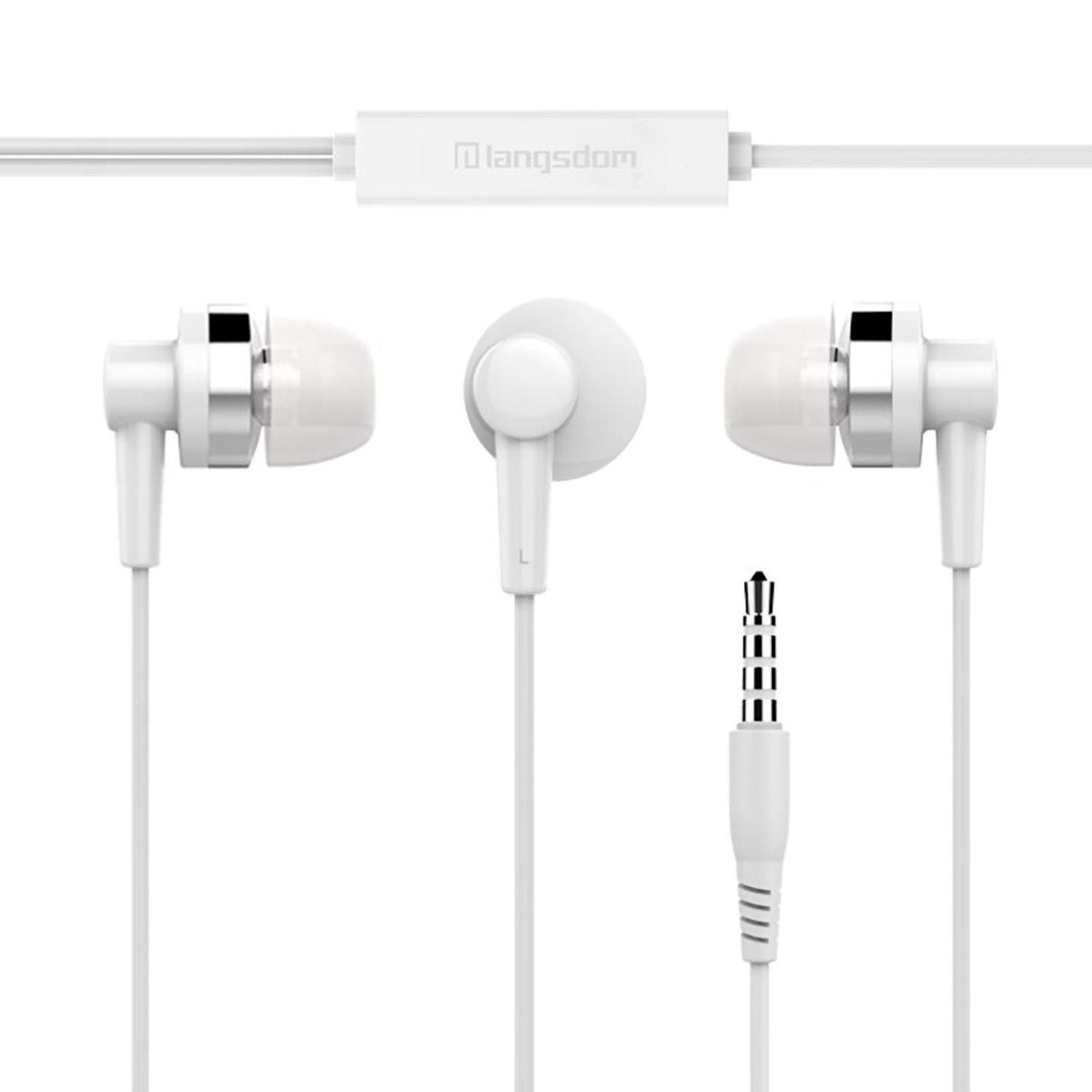Weißes Langsdom JD89 In-Ear-Headset