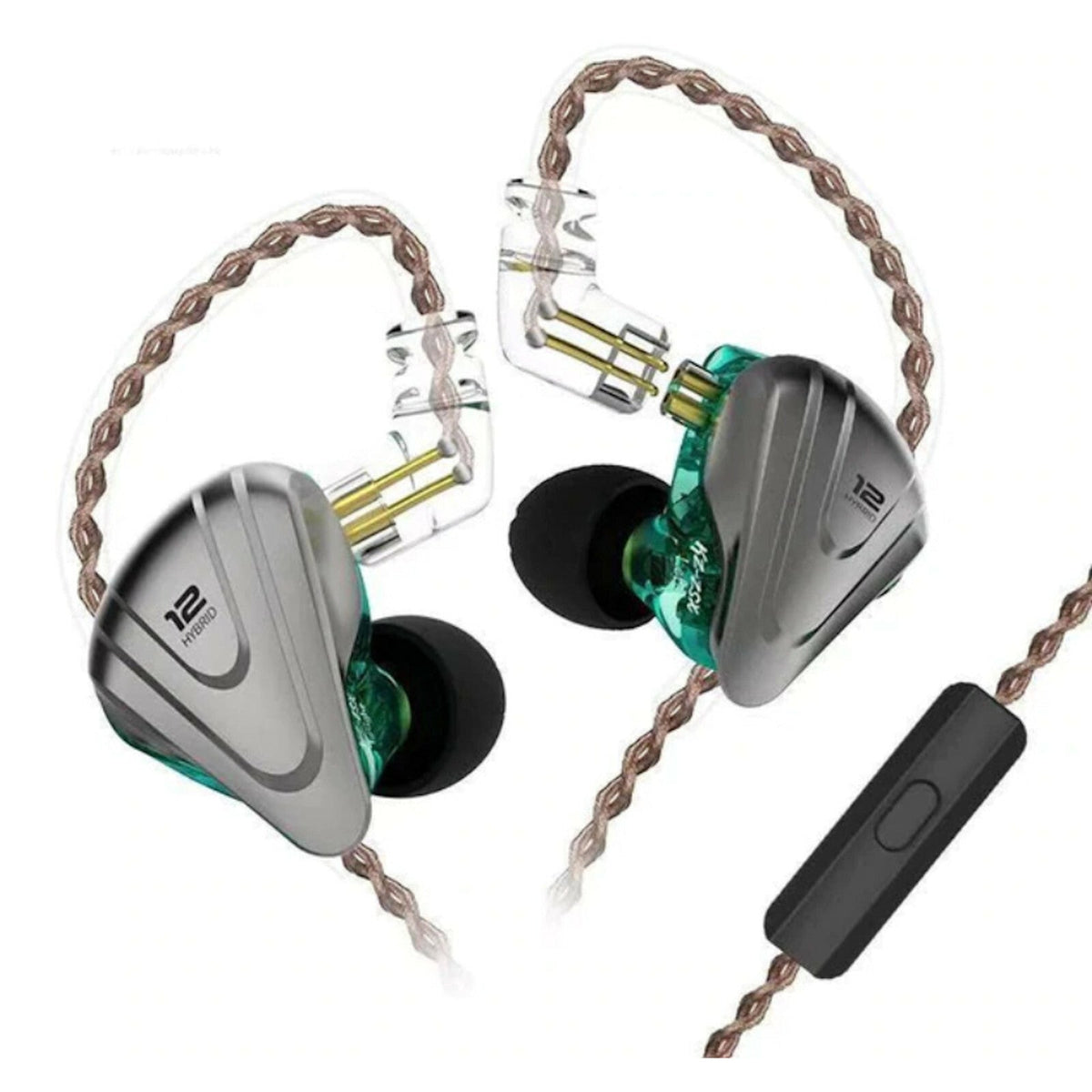 Cyan-grünes KZ ZSX In-Ear-Headset mit 12 Treibern