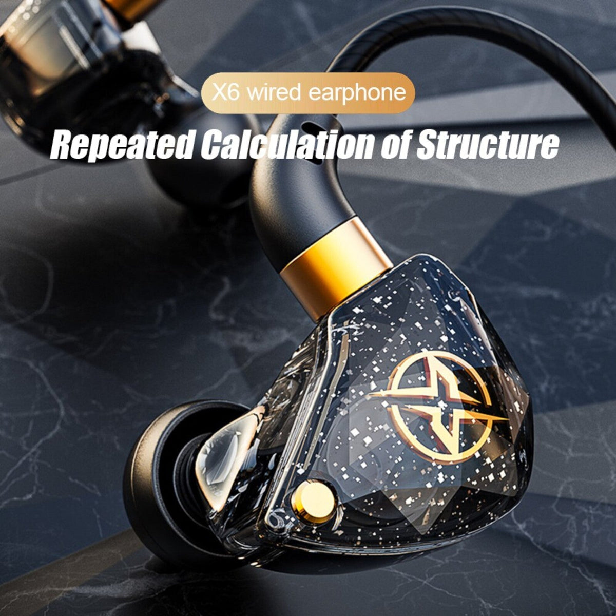 3K X6 HD In-Ear-Headset mit Mikrofon