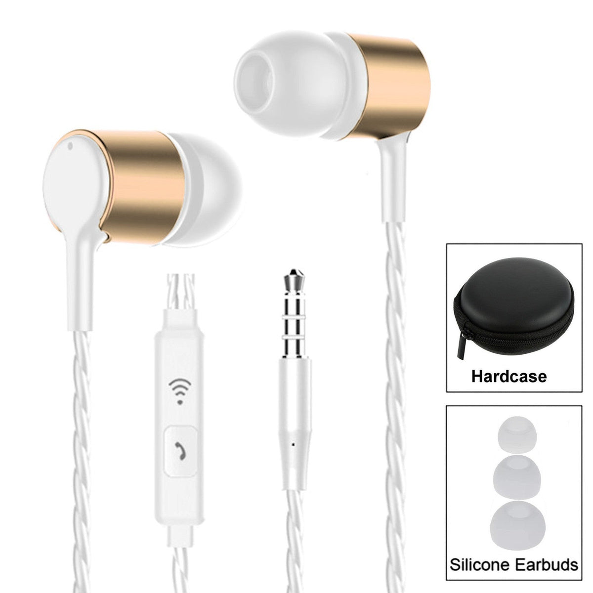 3K S24 In-Ear-Kopfhörer mit Mikrofon und PU-Tasche