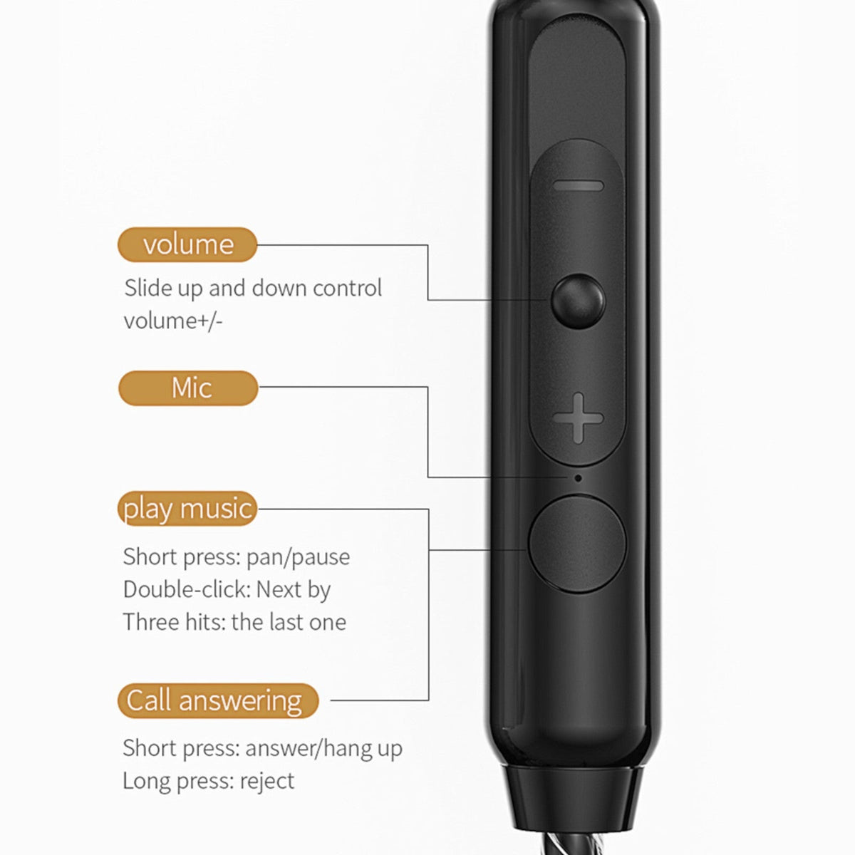 3K X6 HD In-Ear-Headset mit Mikrofon