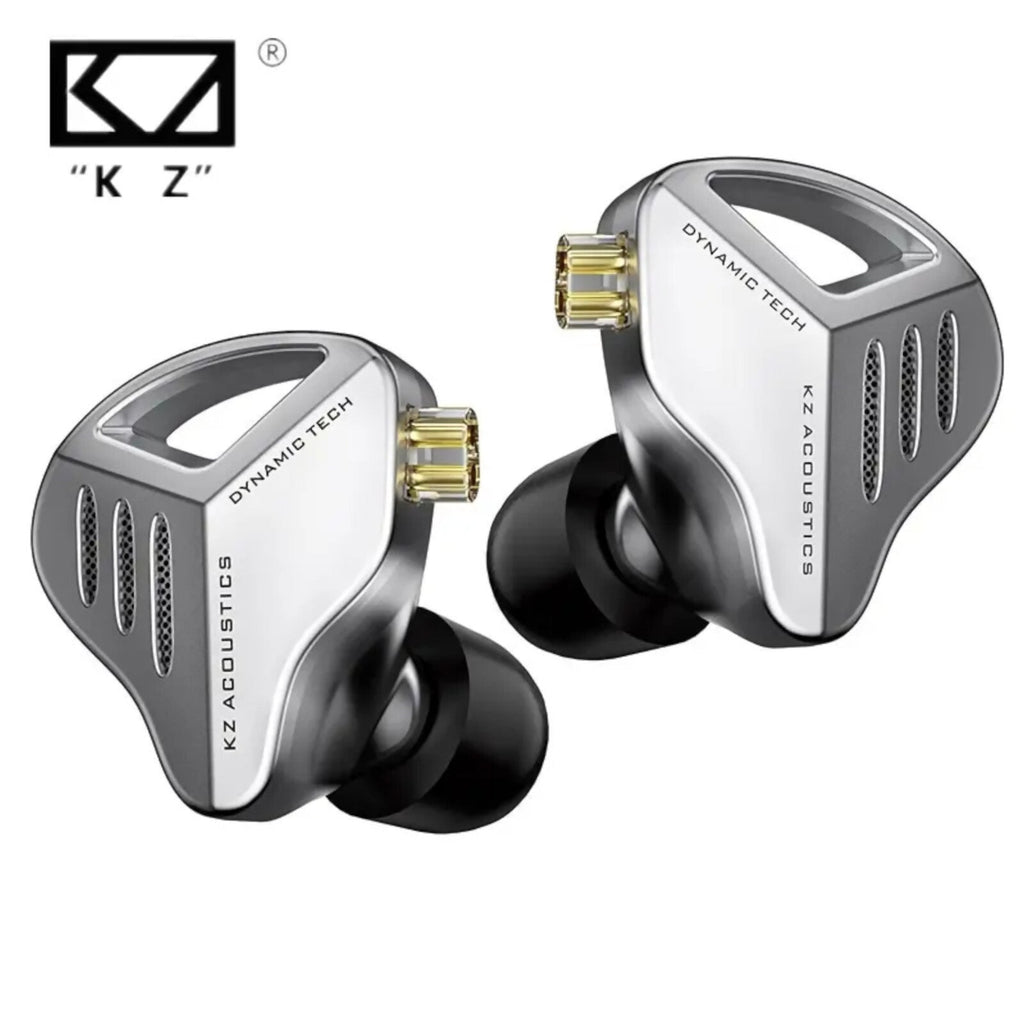 Silberne KZ ZVX High-End In-Ear-Kopfhörer aus Metall