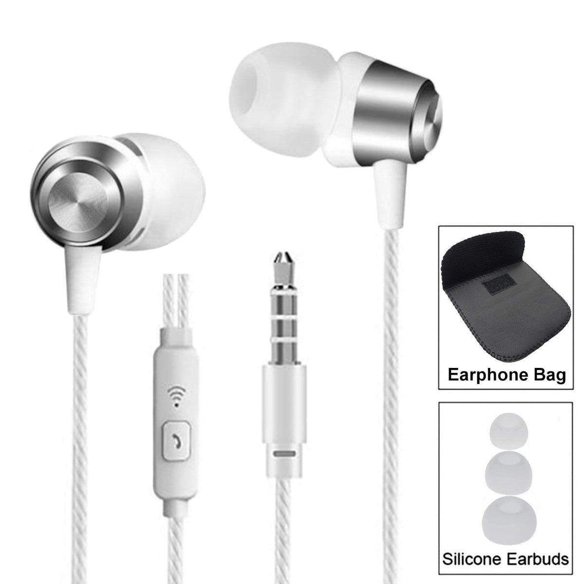 3K S3 In-Ear-Kopfhörer mit Mikrofon und PU-Tasche