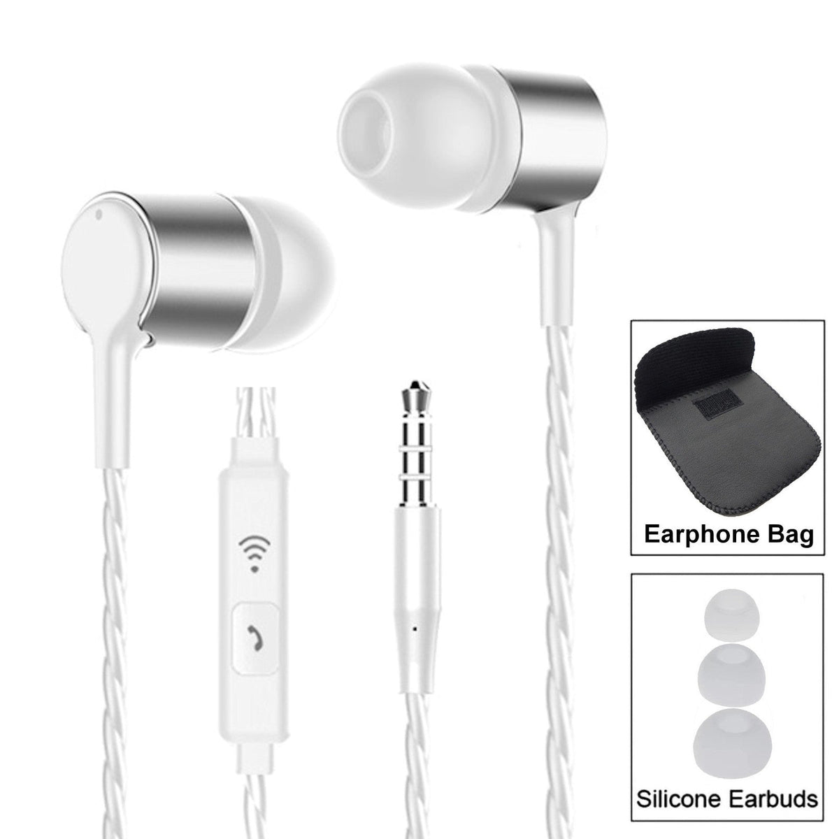 3K S24 In-Ear-Kopfhörer mit Mikrofon und PU-Tasche