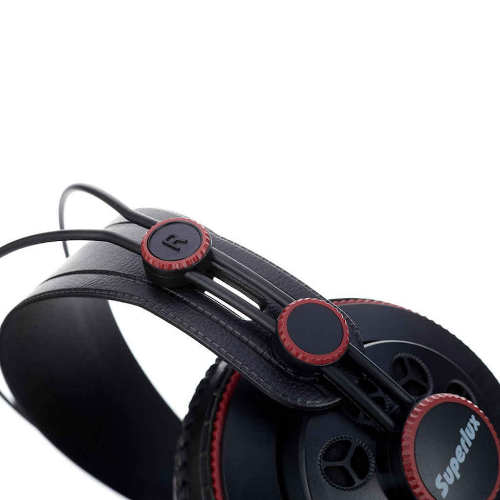Schwarz-rote Superlux HD681 Studio-Kopfhörer
