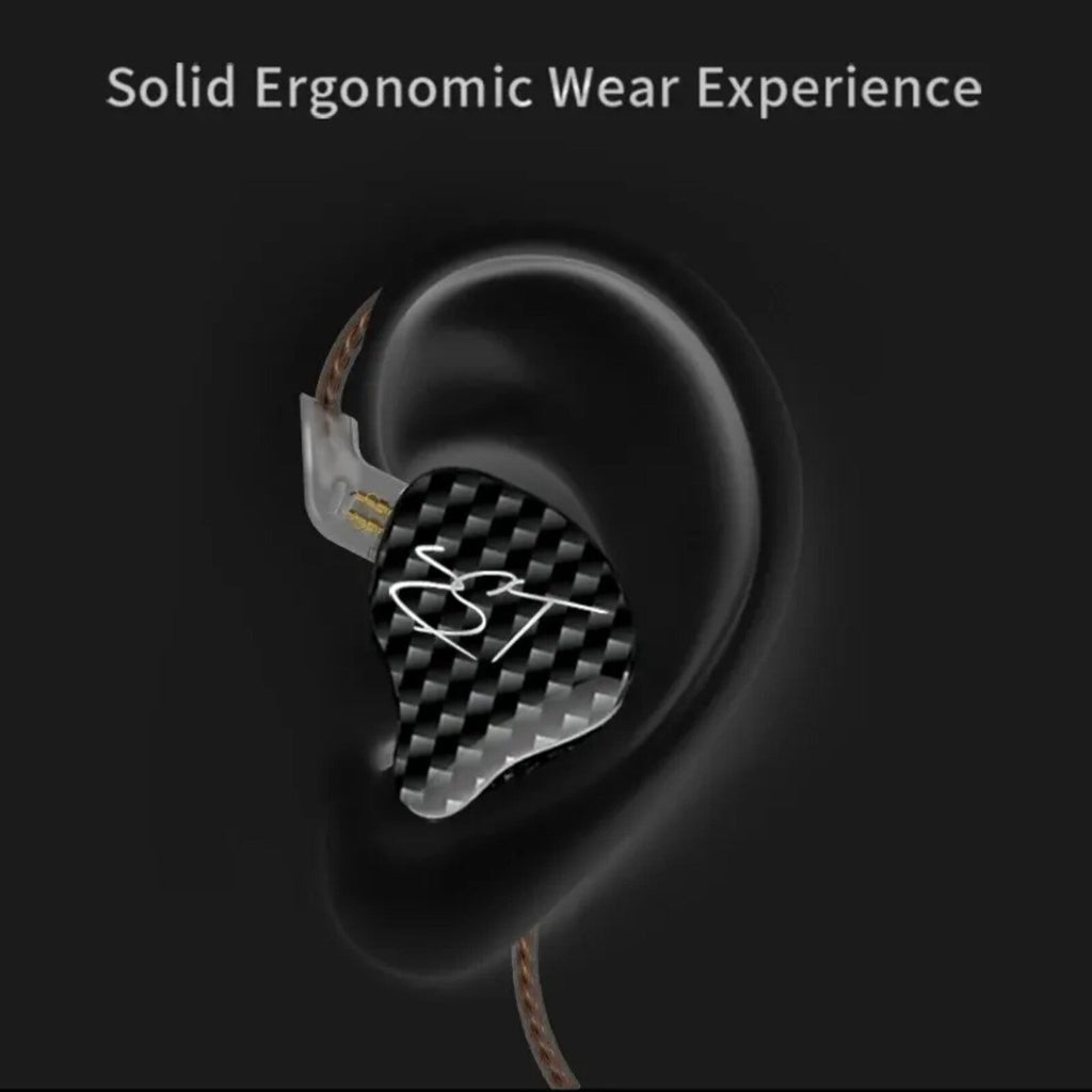 Schwarze KZ ZST Pro Hybrid In-Ear-Kopfhörer
