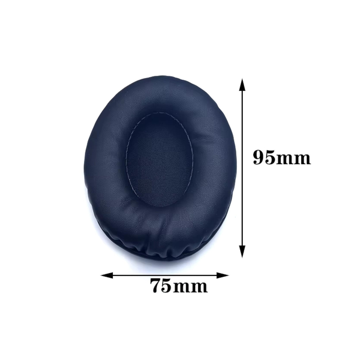 Ovale schwarze Memory-Foam Ohrpolster in verschiedenen Größen