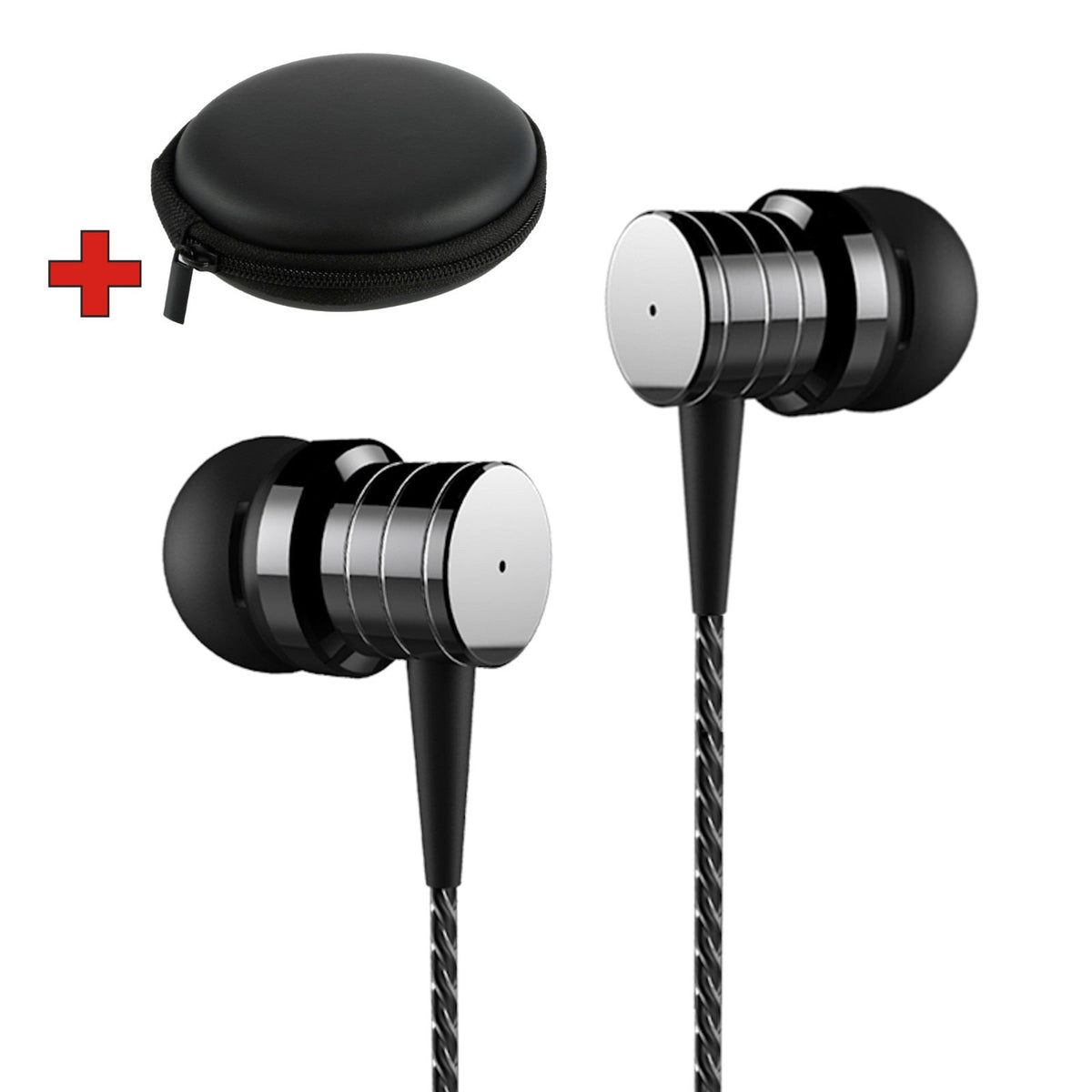 Schwarzer PTM P15 Metall In-Ear-Kopfhörer