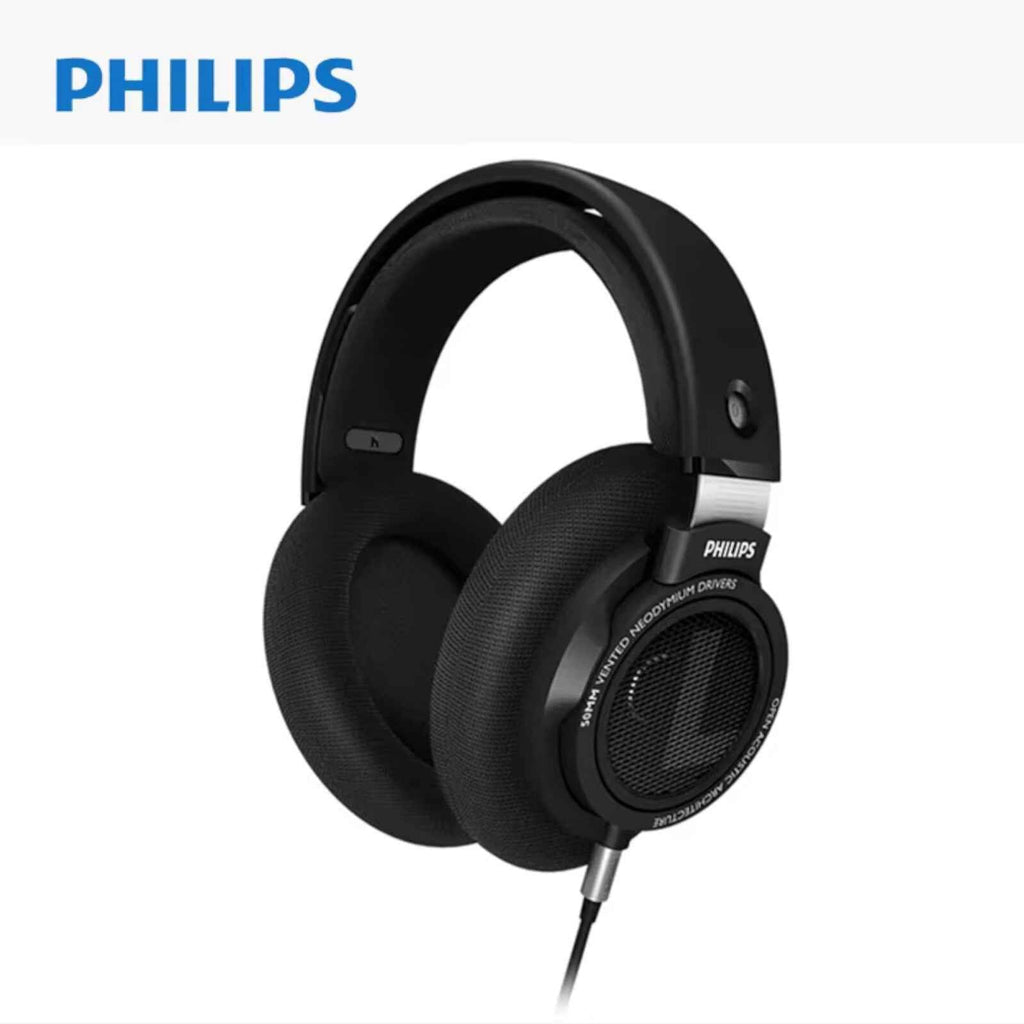 Schwarze Philips SHP9500 offene HiFi Over-Ear-Kopfhörer