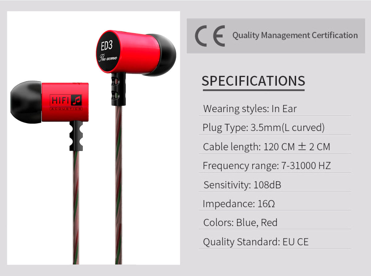 KZ ED3M Youth In-Ear-Kopfhörer mit Hardcase