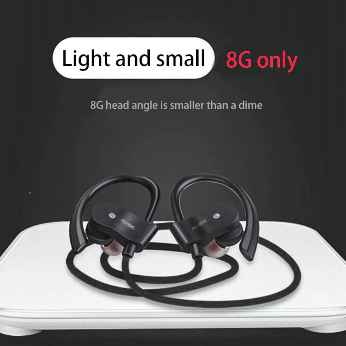Schwarzer OB-01 Bluetooth Sport-Ohrbügelkopfhörer
