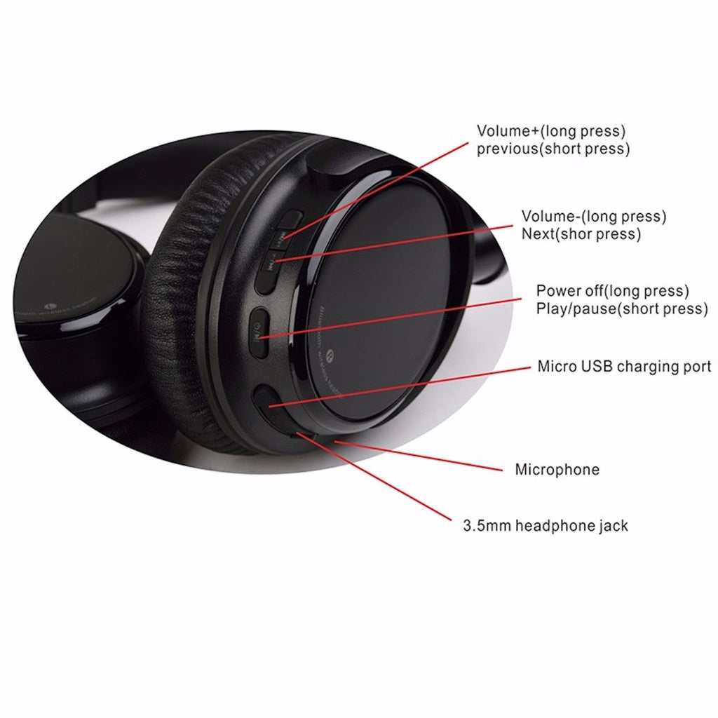 3K QY-V6BTL Bluetooth Kopfhörer im Klavierlack-Design