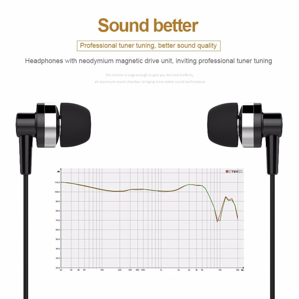 Schwarzes Langsdom JD89 In-Ear-Headset
