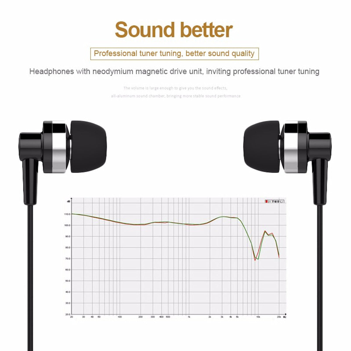 Schwarzes Langsdom JD89 In-Ear-Headset