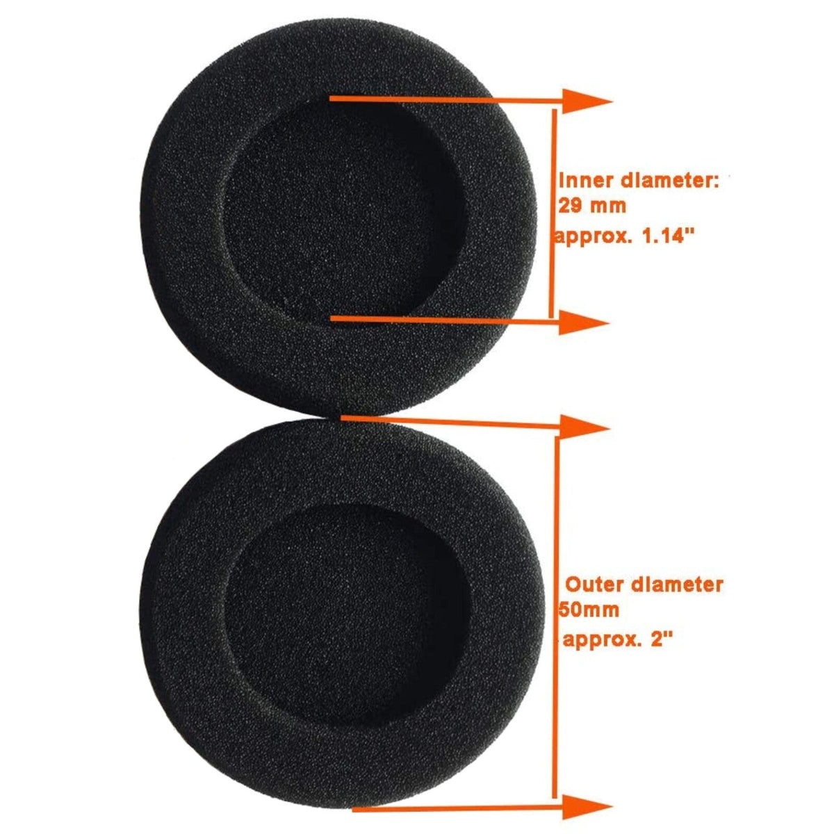 Schaumstoff-Ohrpolster für Koss Porta Pro 48 bis 53 mm